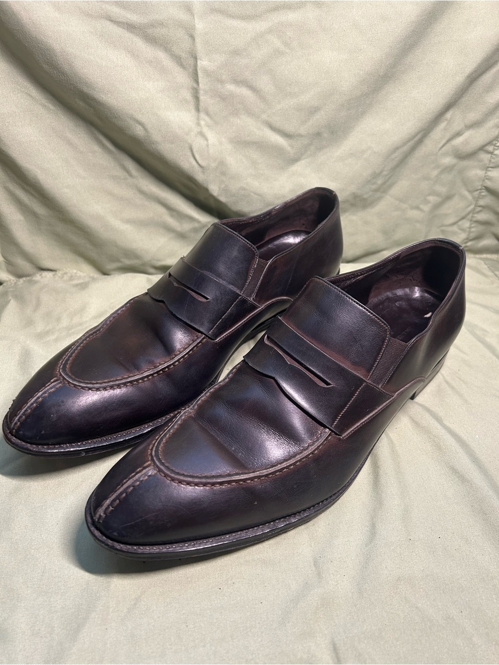 Ermenegildo Zegna Cap Toe Dress Shoes Brown Leather Mens Sz 9 US